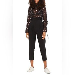 Topshop Pleated Waist Peg Trousers